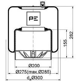 PE AUTOMOTIVE Metallipalje, ilmajousitus 084.107-71A